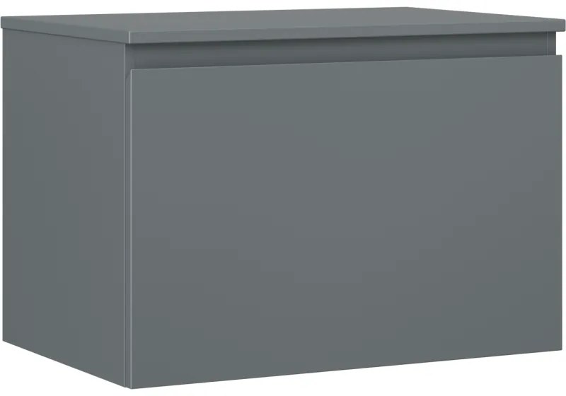 Mexen Orio szafka łazienkowa podumywalkowa 70 cm z blatem, 1 szuflada, grafit mat - 91A10-07047-1-BFC66