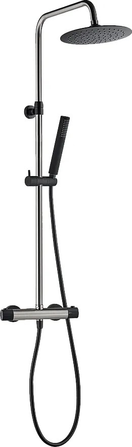 Kissy kolumna prysznicowa termostatyczna ze stali nierdzewnej i czarna - Essebagno