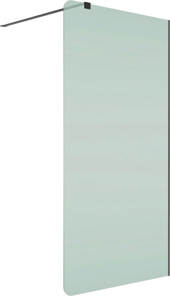 Ścianka prysznicowa WALK IN FIX zielona 8 mm MOLIS NATURE Green Round MASSI I Różne rozmiary : Kolor profili kabiny - złoty szczotkowany, Szerokość ścianki - 90 cm , Typ montażu - WALK in FIX (Do ściany)