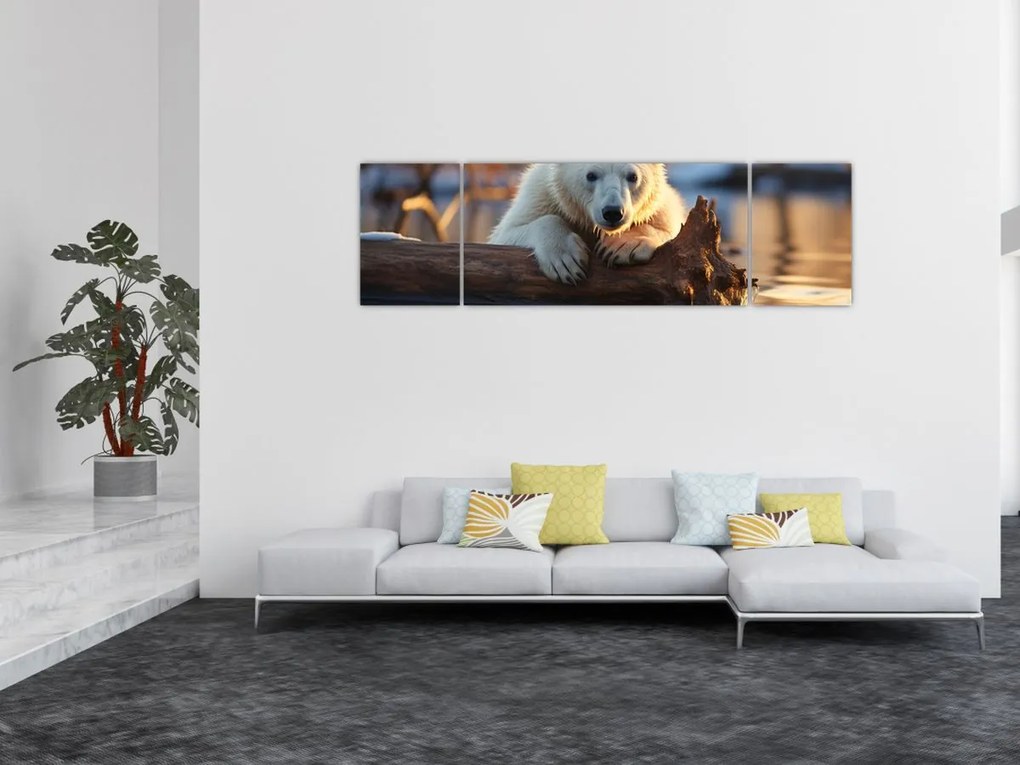Obraz - Niedźwiedź polarny (170x50 cm)