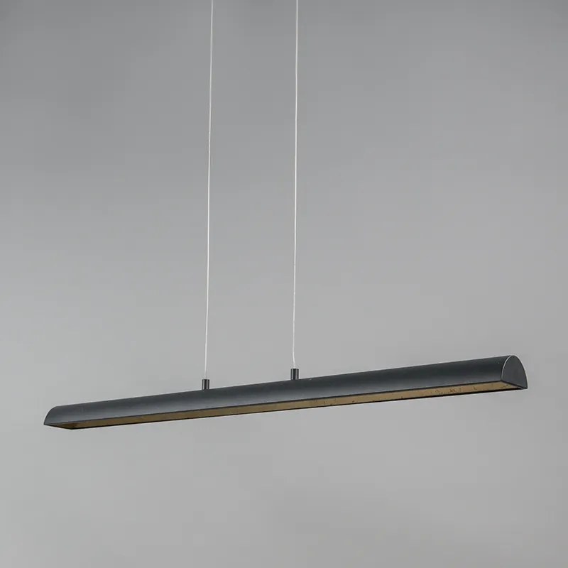 Lampa wisząca czarna ze złotym wnętrzem, w tym LED - Balo 4