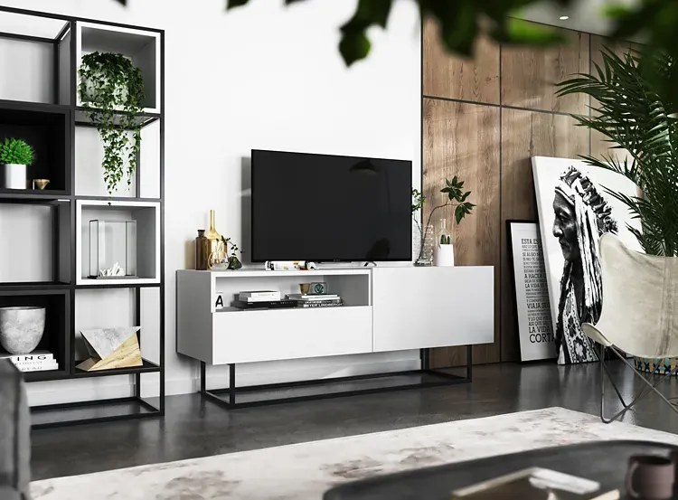 Szafka rtv z szufladą biała Z3-S16