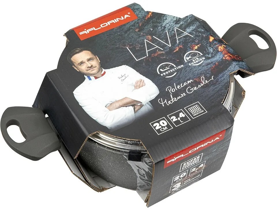 Florina Aluminiowy garnek Lava 2,4 l, 20 cm, śred. 20 cm