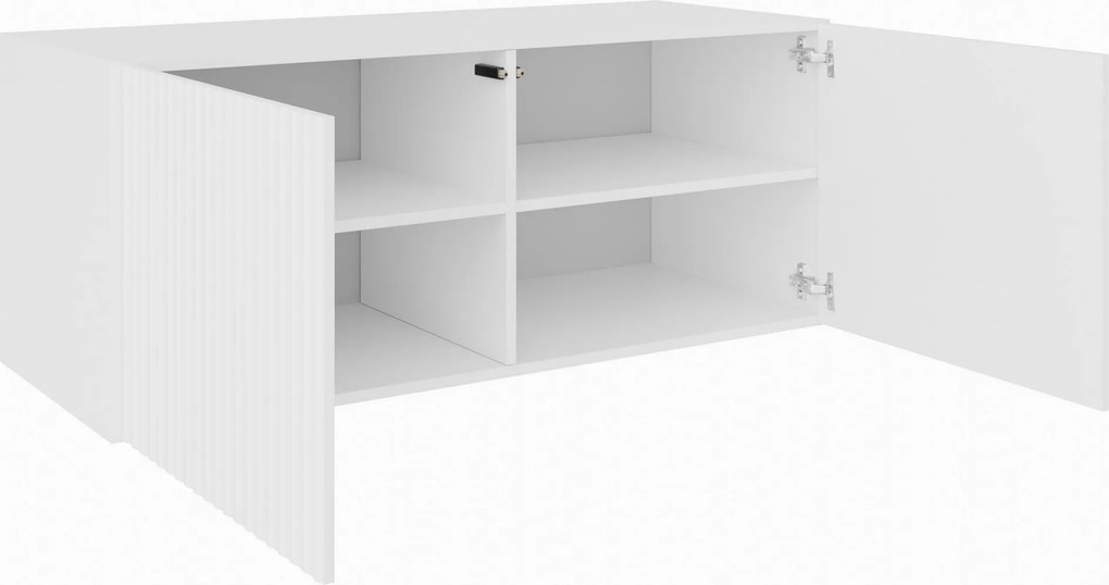 Szafka RTV wisząca VAREN 100 cm do Salonu pod Telewizor - Biały