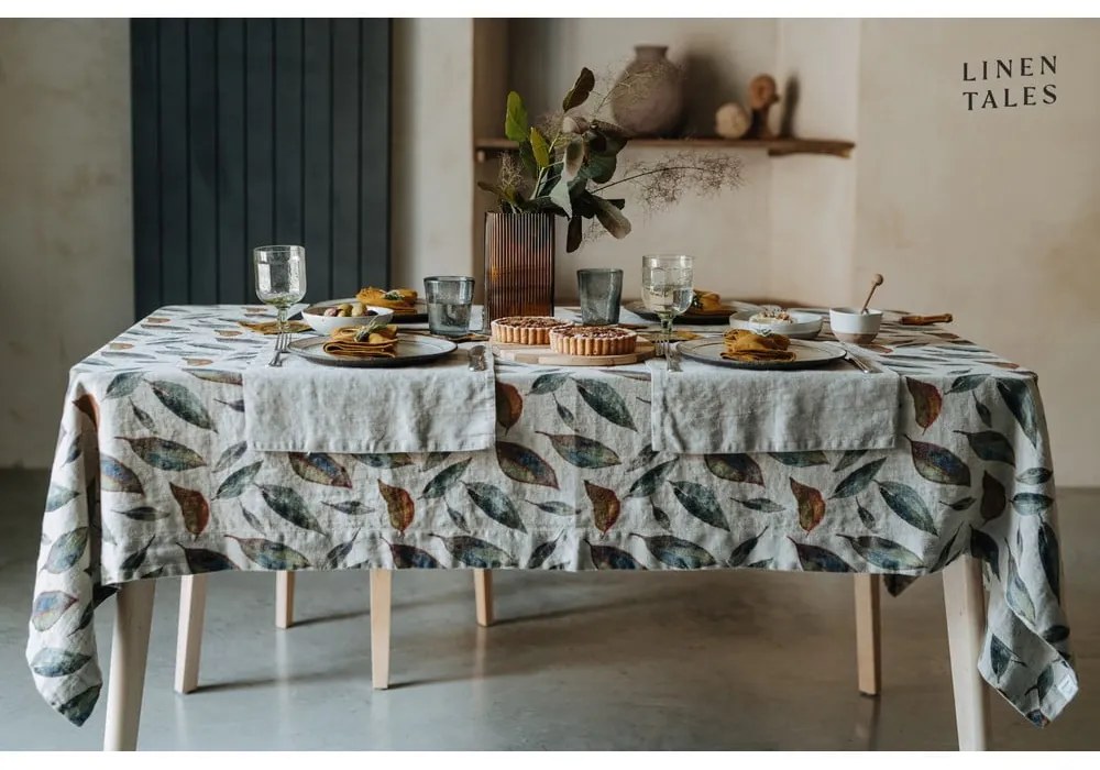 Lniany obrus 350x350 cm Golden Fall – Linen Tales
