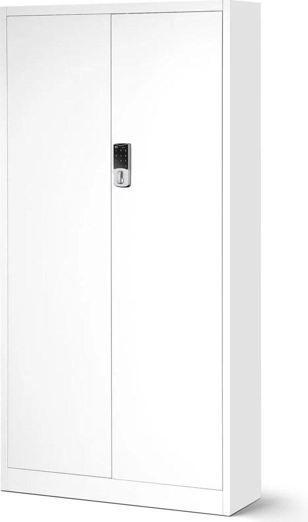 Szafa biurowa na akta otwierana na szyfr 90x40x185 cm Daniel biała