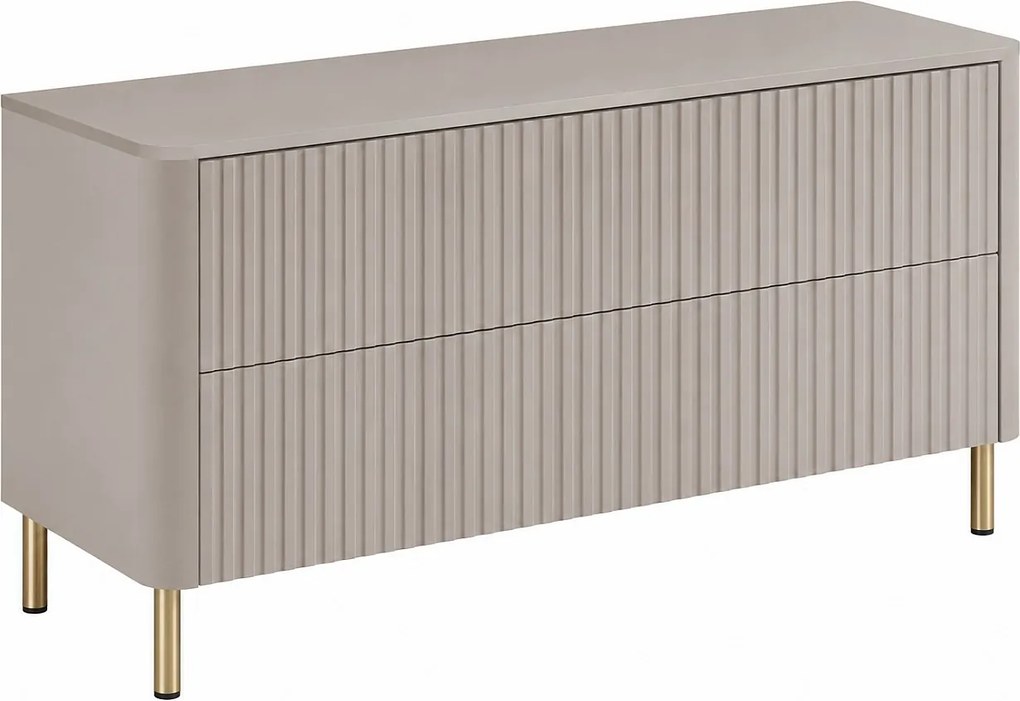 Szafka łazienkowa 120, Kaszmir, blat kaszmir, nogi złote, 120,8 x 44,2 x 65 cm