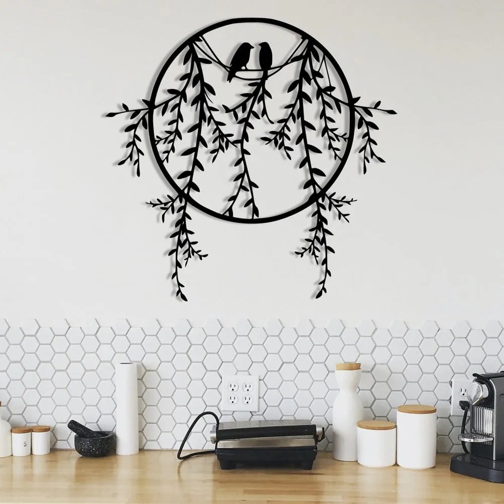 Metalowa dekoracja ścienna 45x44 cm Lovebirds – Wallity