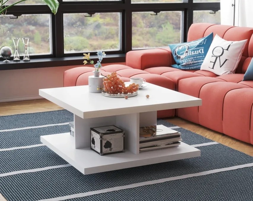 Stolik kawowy Grafi 60x60 biały mat