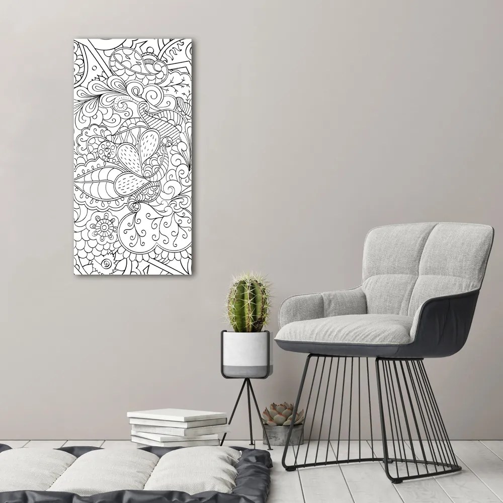 Foto obraz na płótnie pionowy Tło Zentangle