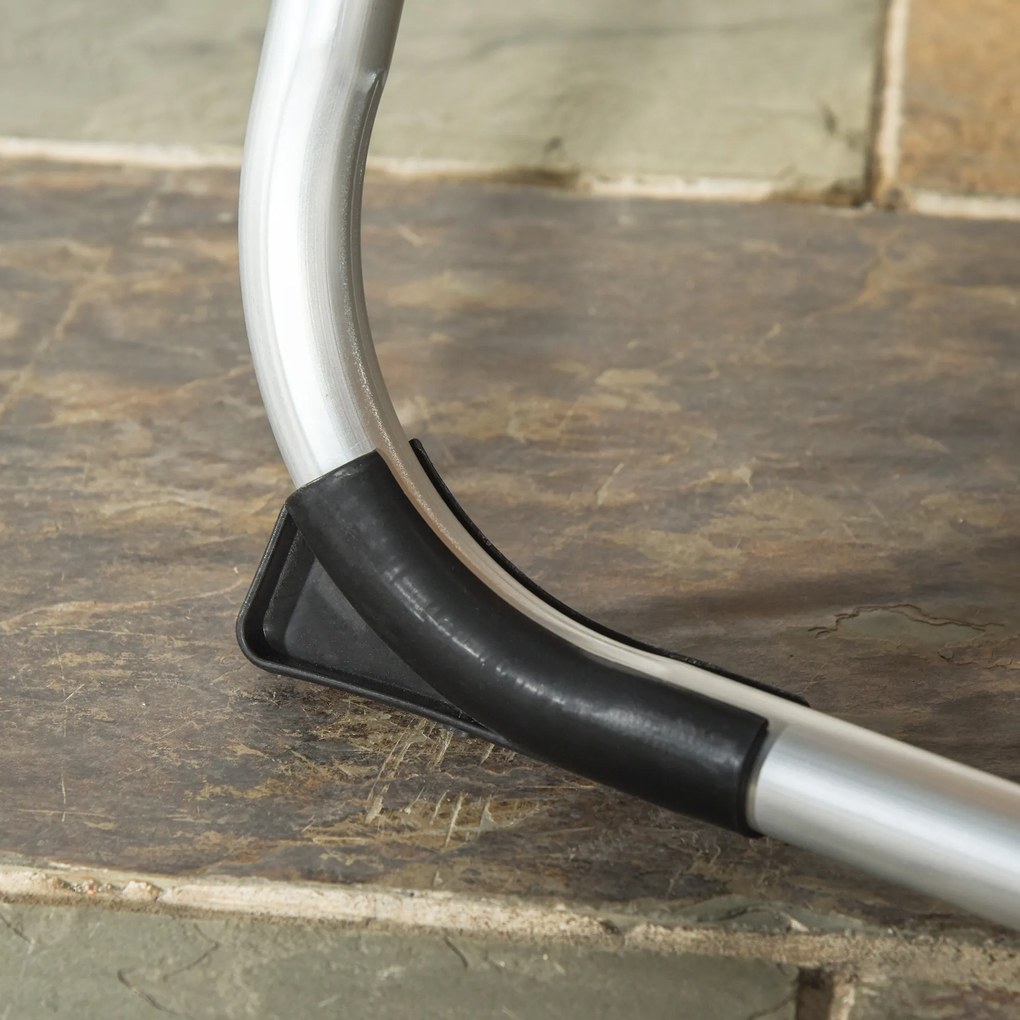 Outsunny Składany leżak beżowy, 170 x 60 x 76 cm