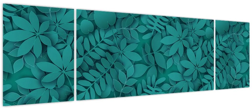 Obraz liści (170x50 cm)