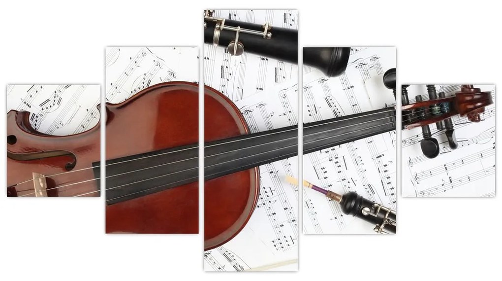 Obraz - Instrumenty muzyczne (125x70 cm)