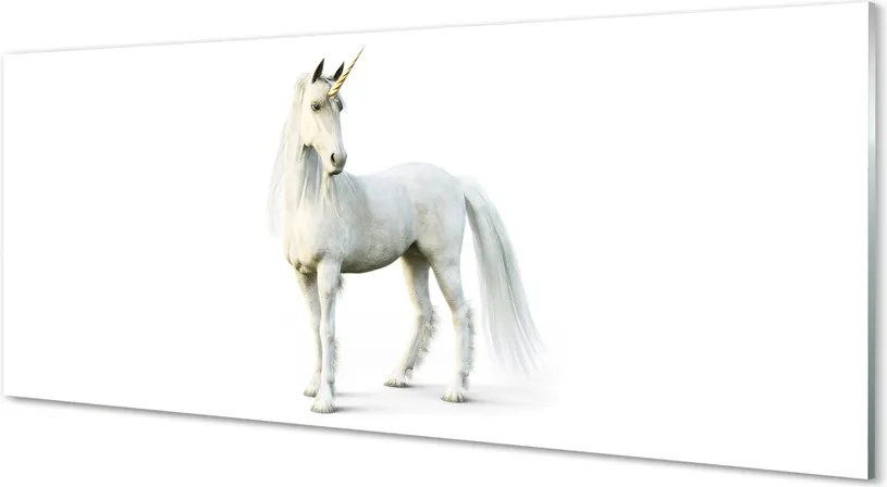 Szkło do Kuchni na Ścianę Szlachetny Biały Jednorożec