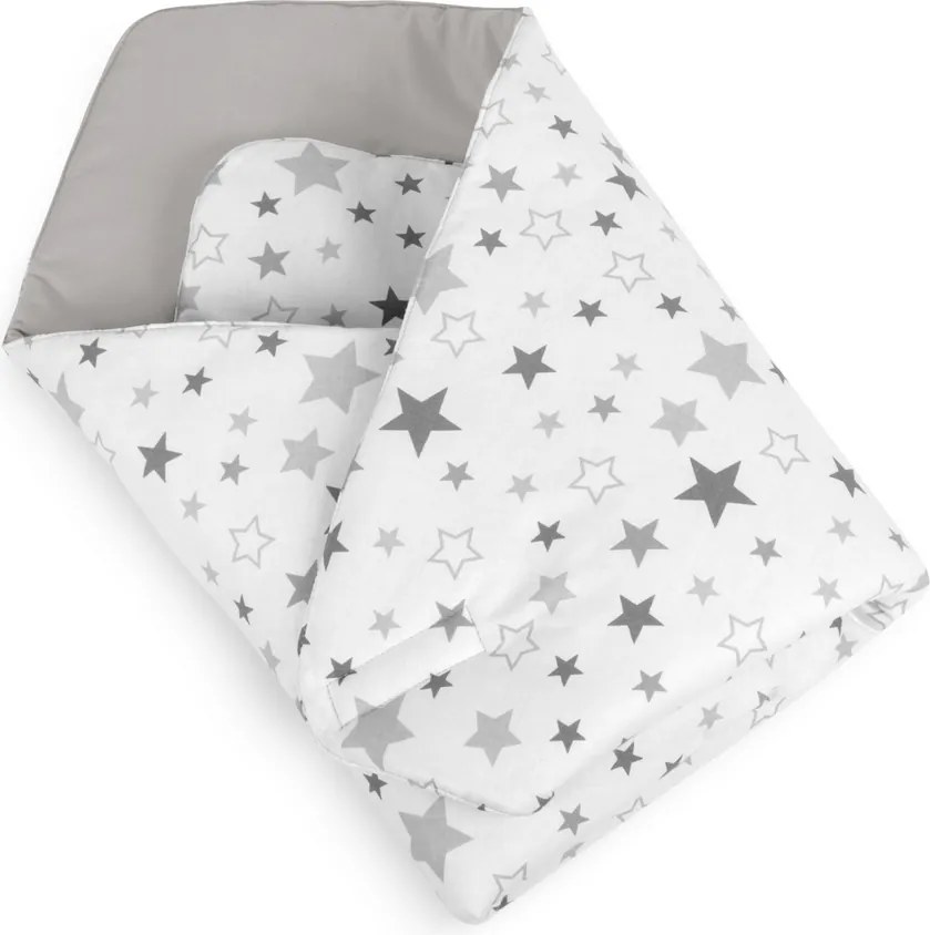 Bellatex Rożek dziecięcy Gwiazdy szary, 75 x 75 cm