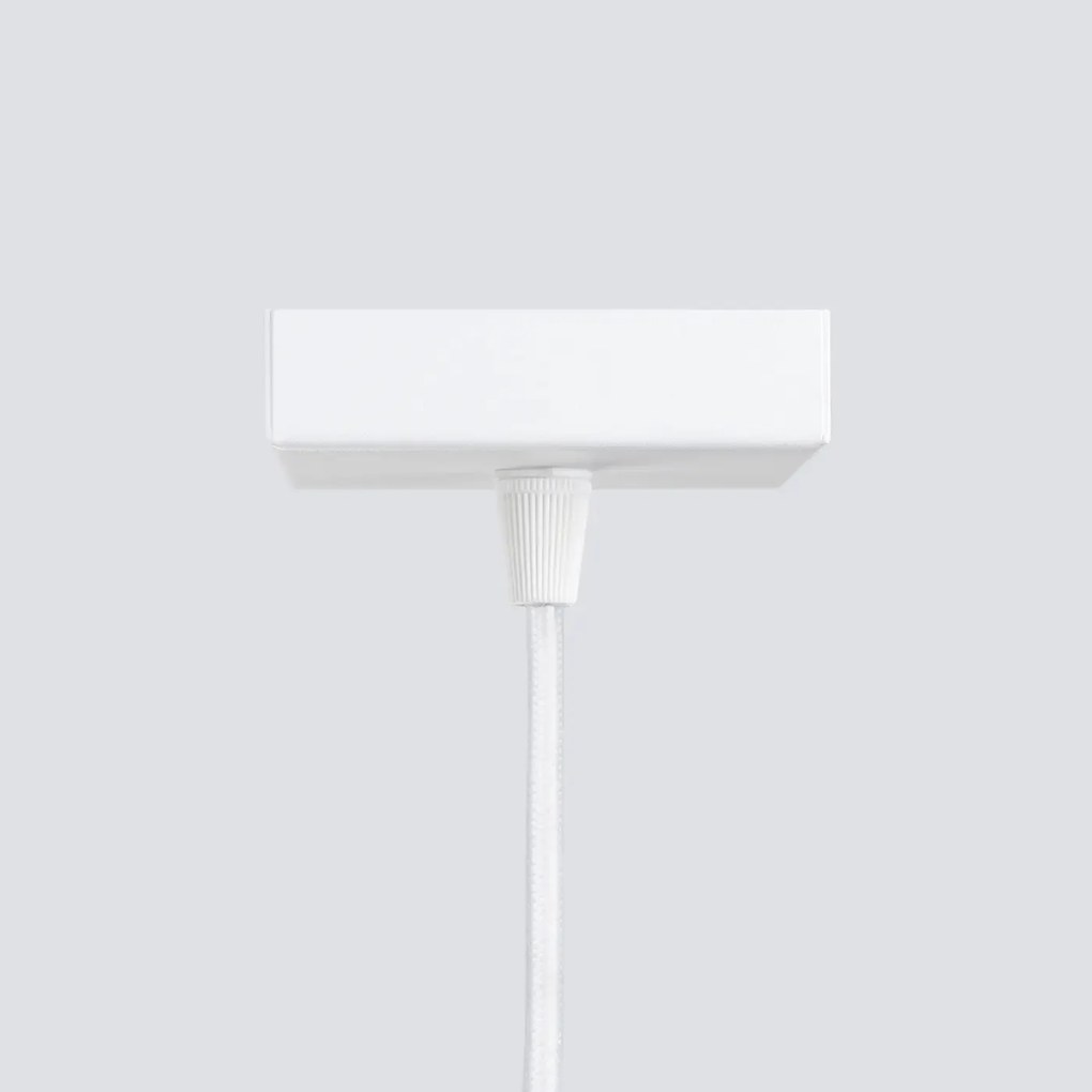Lampa wisząca KARBON 1 biała ryflowana SOLLUX  LIGHTING