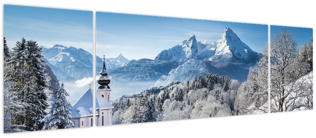 Obraz - Zaśnieżony krajobraz (170x50 cm)