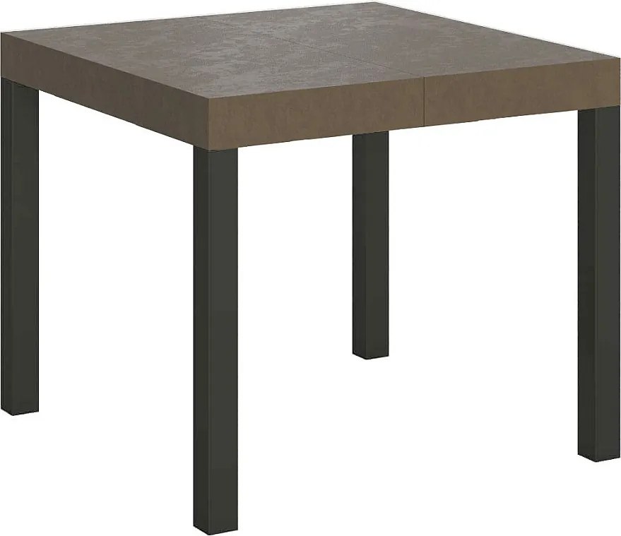 Stół rozkładany 90/246x90 cm Everyday szaro-beżowy nogi antracytowe
