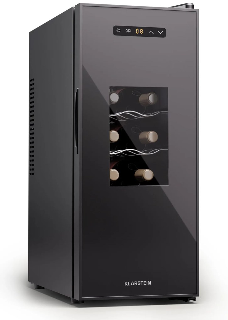 Klarstein Silent Vino 26.5cm 12 Butelek Winiarka Wolnostojąca Czarny