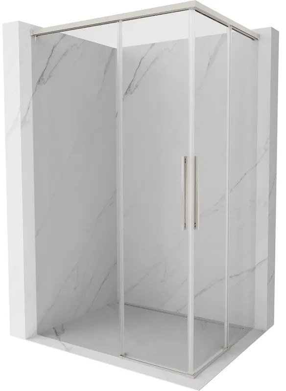 Mexen Rox Duo kabina prysznicowa rozsuwana 80 x 75 cm, transparent, nikiel szczotkowany - 8C2D-080-075-97-00