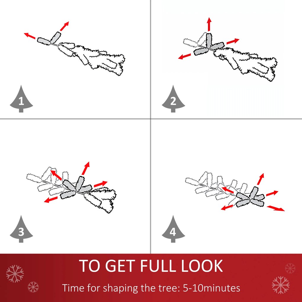 HOMCOM Mini sztuczna choinka 60 cm z efektem śniegu, 67 gałązek — idealna na stół i do biura | Aosom PL