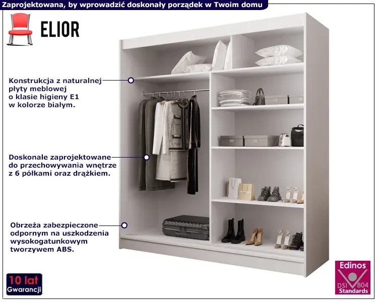 Czarna nowoczesna szafa przesuwna S6-A87