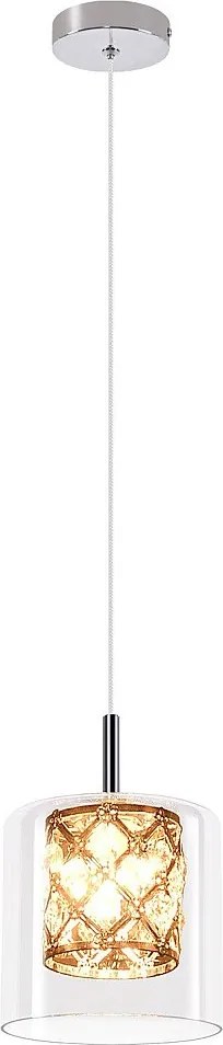 NETTLIFE Nowoczesna kryształowa lampa wisząca G9 do jadalni ze szkła z regulacją wysokości