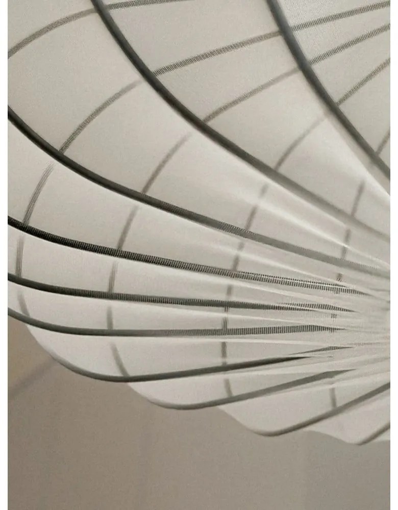 Biała lampa wisząca z tekstylnym kloszem ø 52 cm Mellow – Candellux Lighting