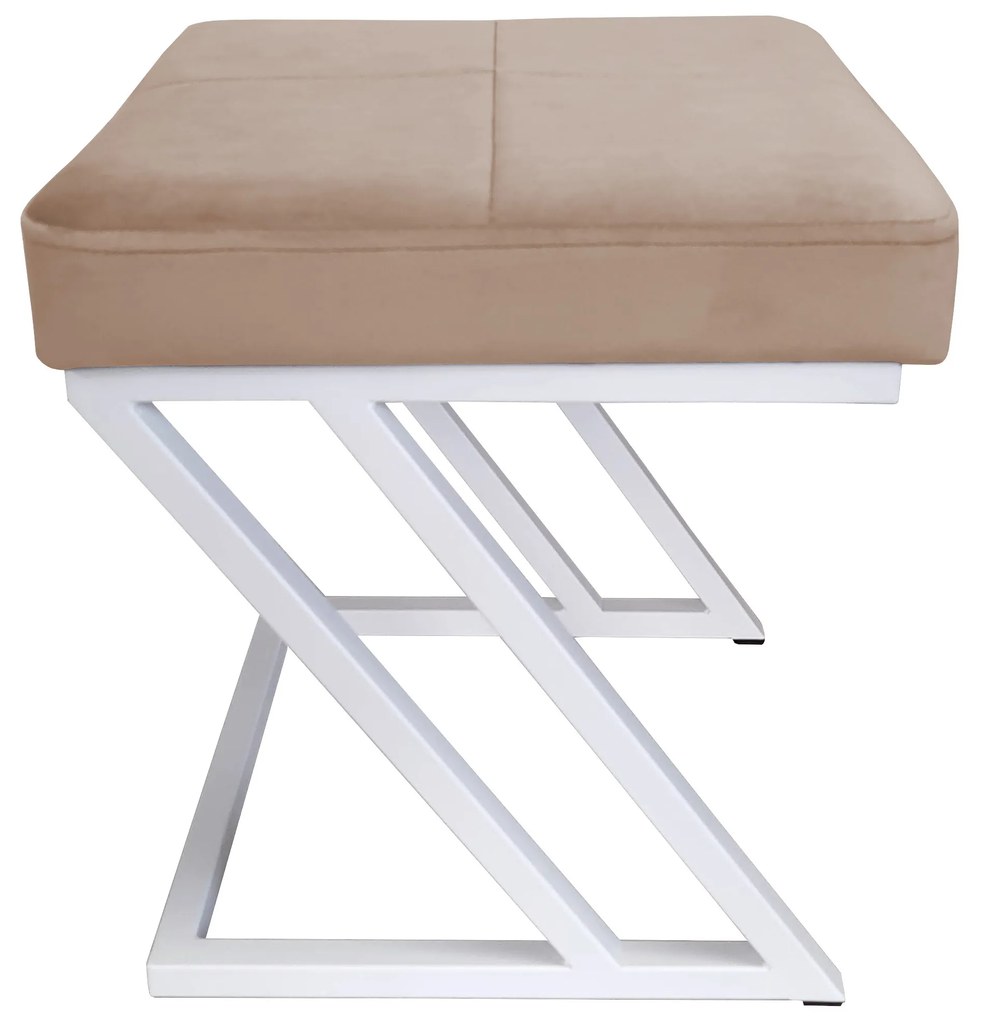 Pufa ZETA LOFT taboret podnóżek podstawa biała MG06