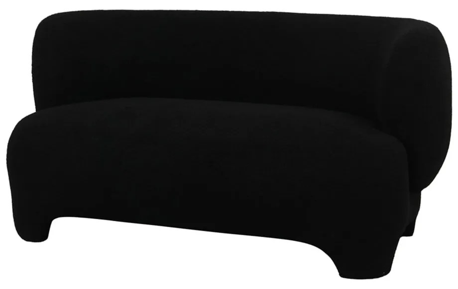Czarna sofa z materiału bouclé 142 cm Ardor – Leitmotiv