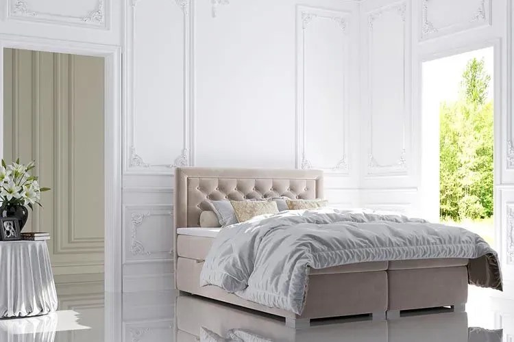 Jednoosobowe łóżko boxspring Tomis 90x200 - 32 kolory