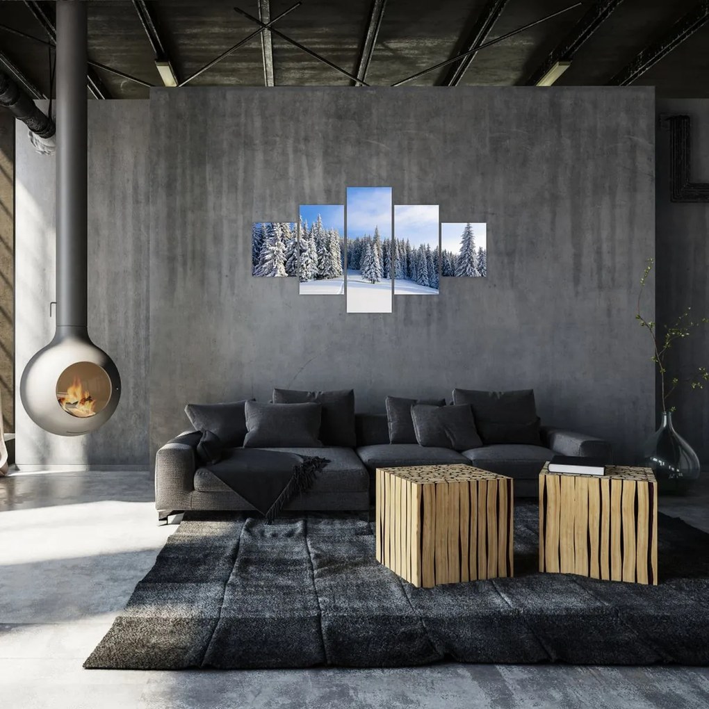 Obraz - Zima w lasach (125x70 cm)