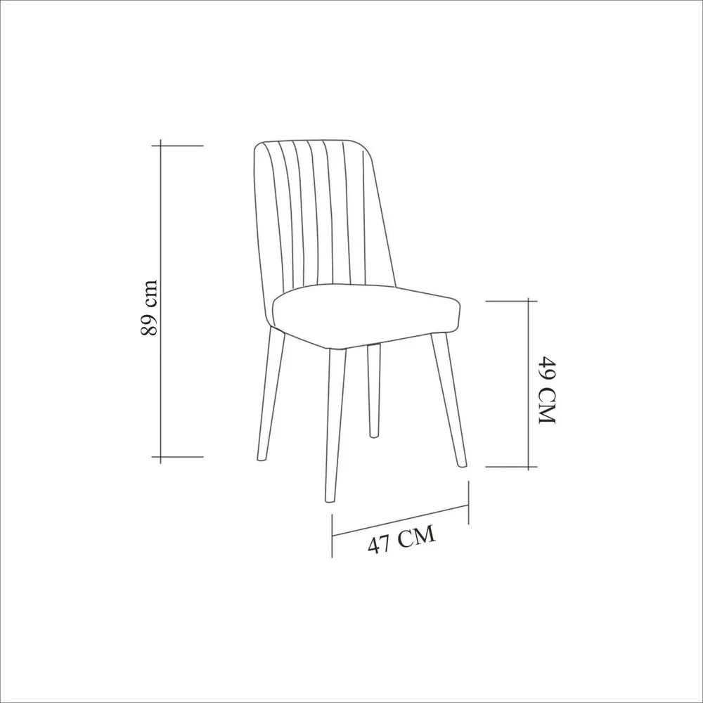 Szare aksamitne krzesło Stormi Sandalye – Kalune Design