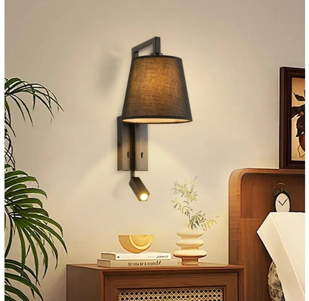 Brilagi - LED Kinkiet RAYA 1xE14/40W/230V + LED/3W czarny