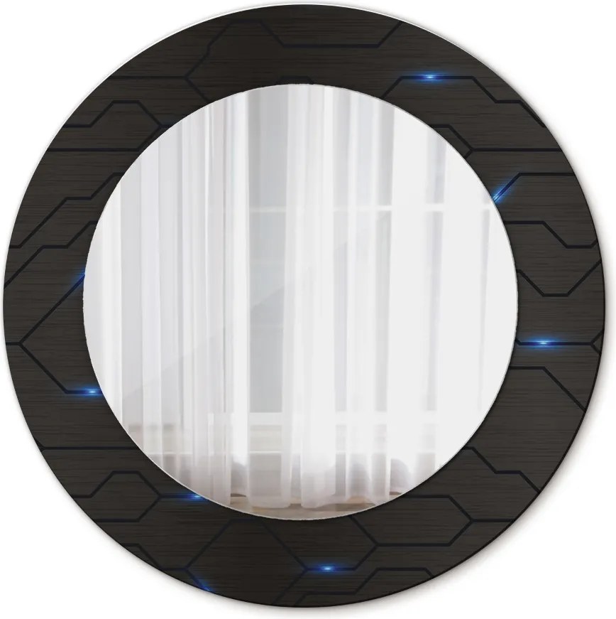 Lustro dekoracyjne okrągłe Futurystyczny abstrakcyjny