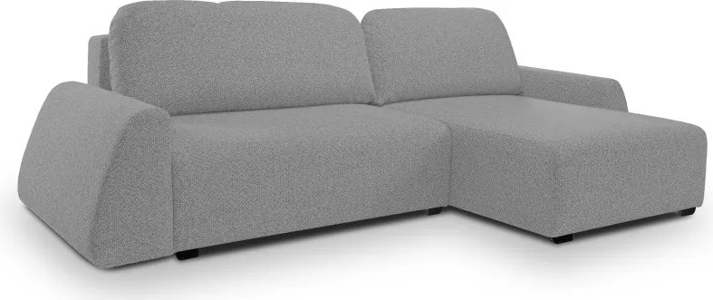 Narożnik ALMI Prawostronny z funkcją spania, wolnostojący tkanina EXCITE ME 05 Srebrny
