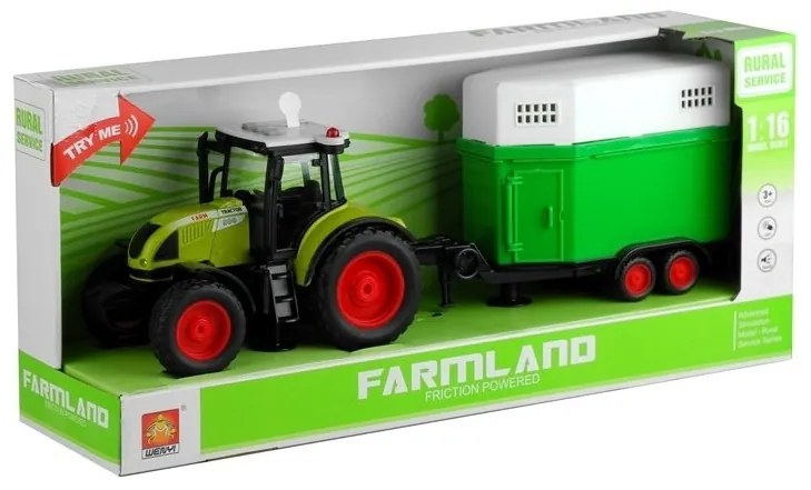 Traktor z przyczepką na konia napęd friction 37,5
