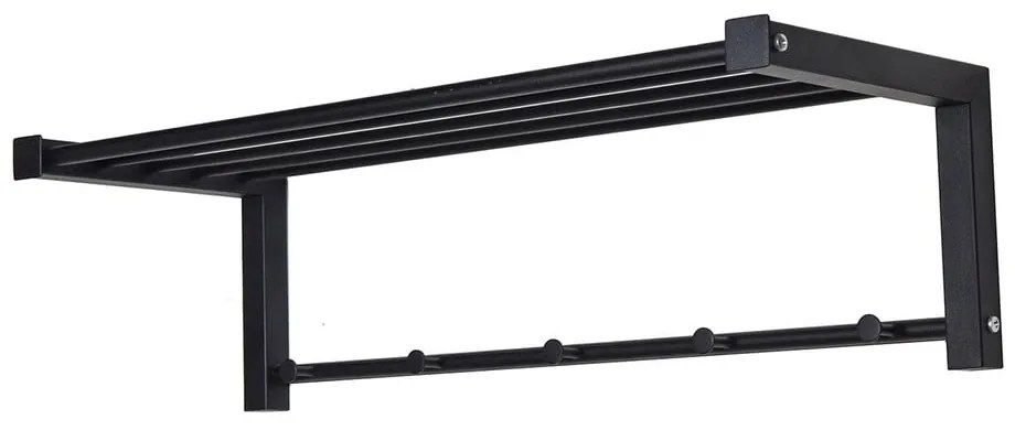 Czarny metalowy wieszak ścienny 78,5 cm Bergum – Spinder Design