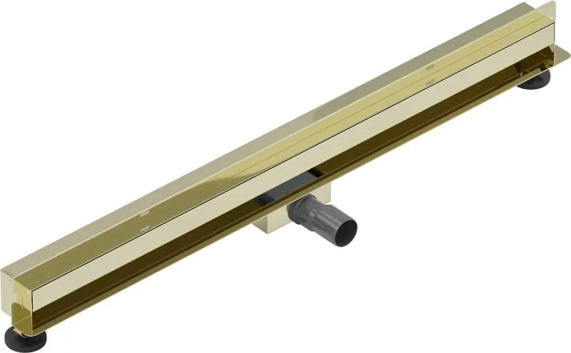 Mexen Flat Wall odpływ liniowy ścienny 2w1 80 cm, złoty - 1530080
