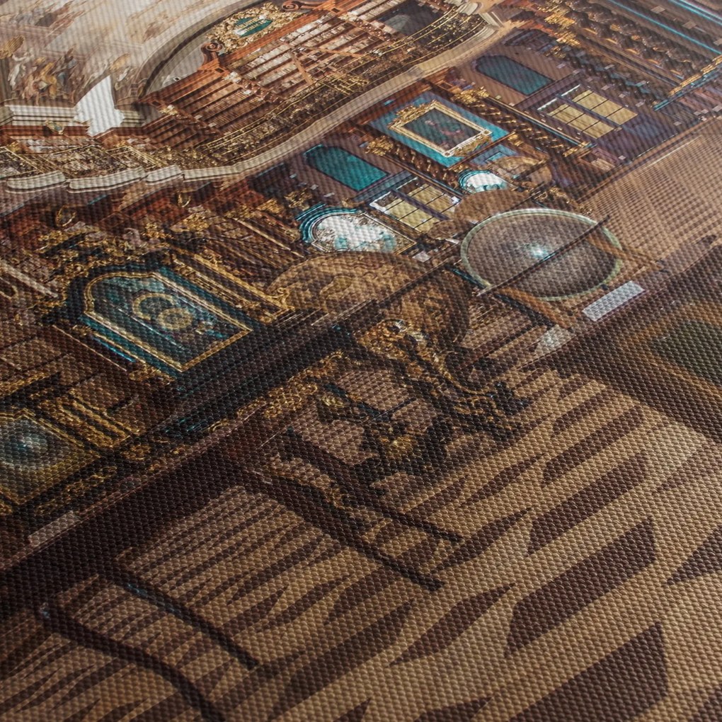 Obraz - Praga Clementinum (z zegarem) (90x30 cm)