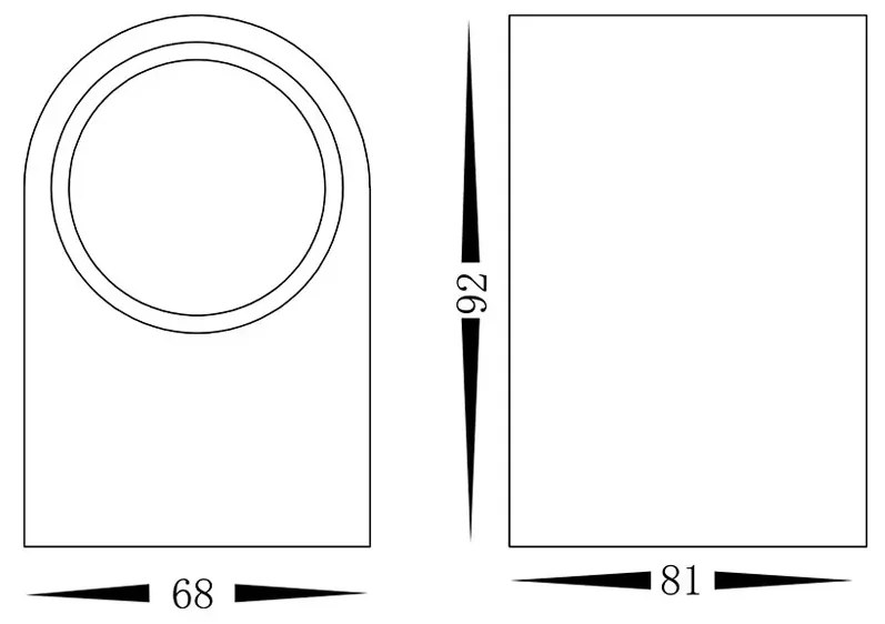 Nowoczesny kinkiet zewnętrzny czarny - N007 P4-S72
