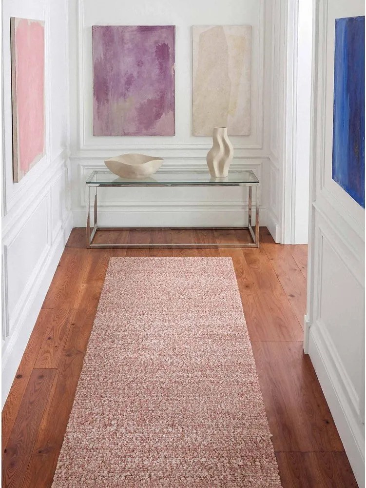 Szaroróżowy chodnik z materiału bouclé tkany ręcznie 80x200 cm Notting Hill Portobello – Ted Baker