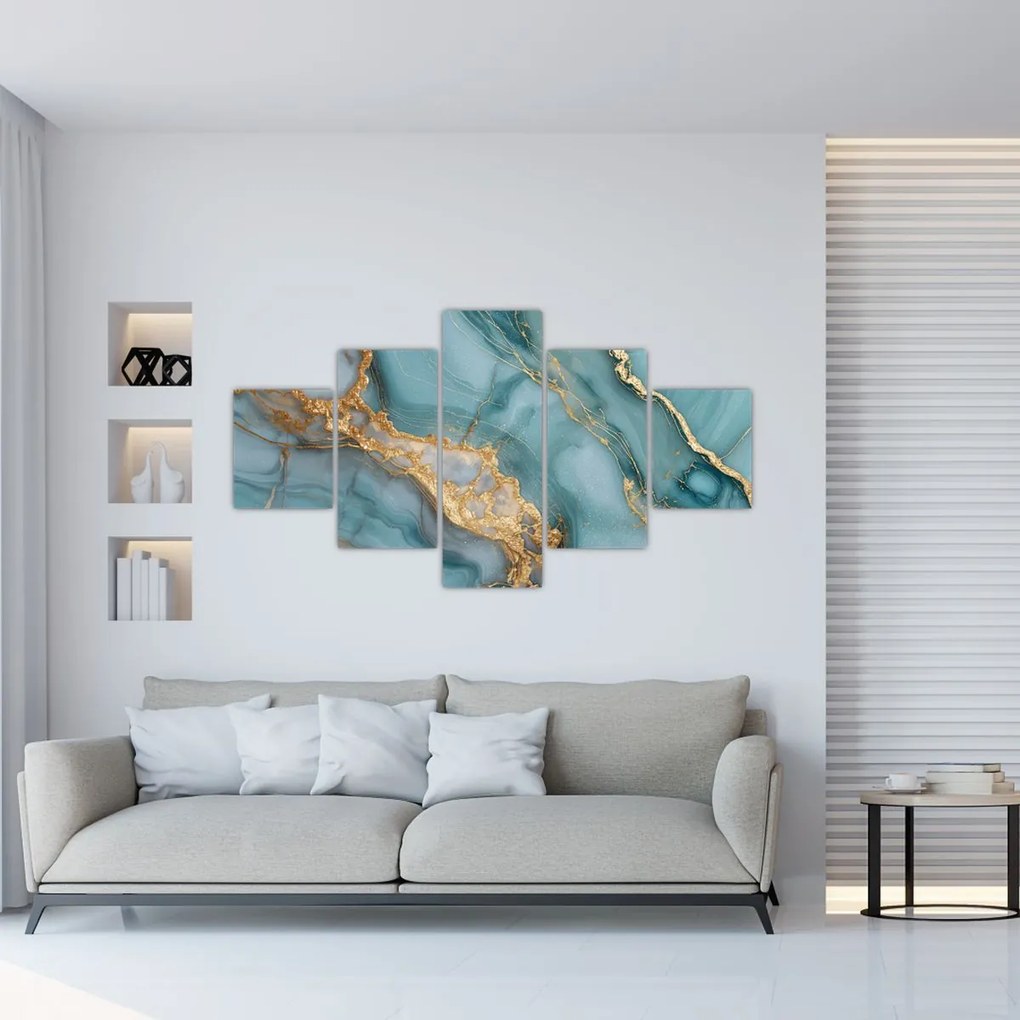 Obraz - Turkusowy marmur (125x70 cm)