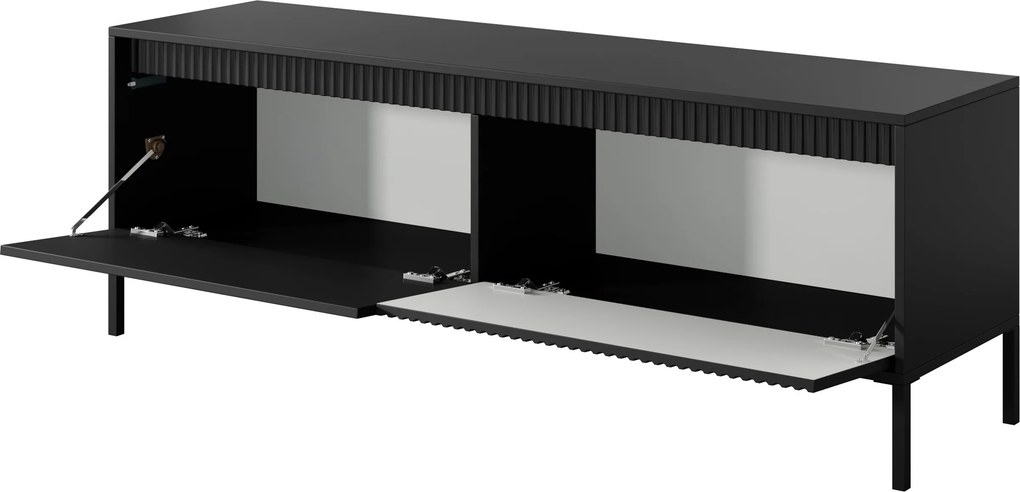 Szafka RTV stojąca SENSATO 153,5 cm do Salonu pod Telewizor - Czarny