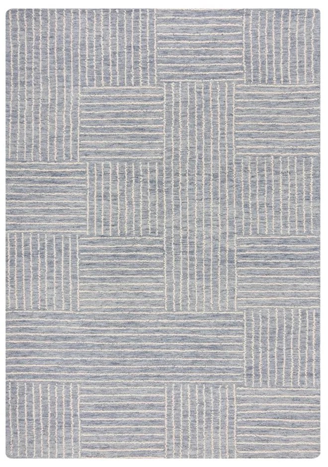 Jasnoniebieski wełniany dywan tkany ręcznie 120x170 cm Memphis Wool – Flair Rugs