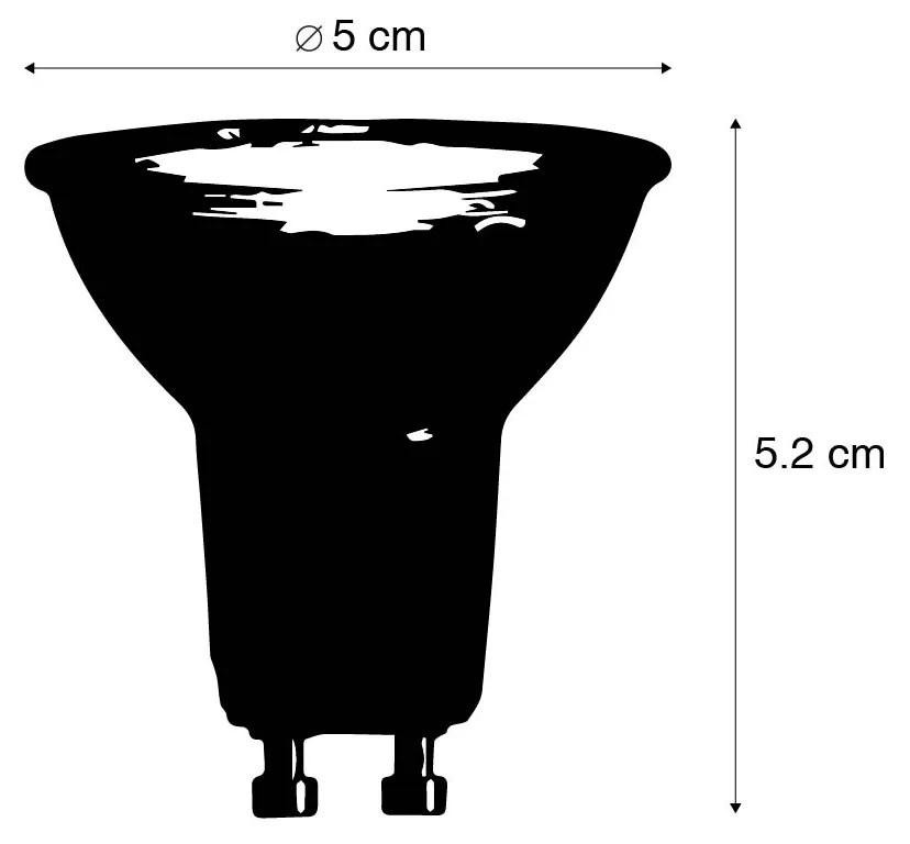 Zestaw 6 inteligentnych lamp GU10 ściemnialnych w Kelvin LED 4,8W 400 lm 1800K - 6500K