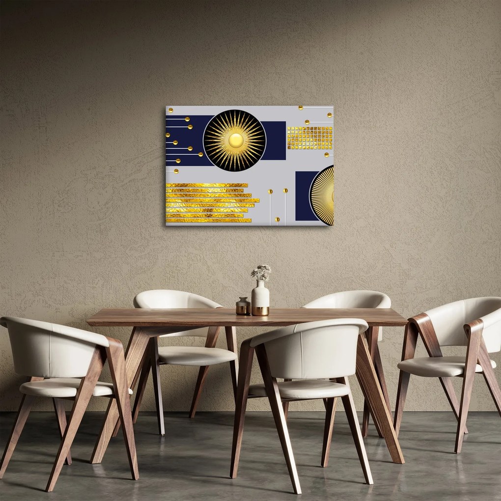 Obraz - Złote koła (70x50 cm)