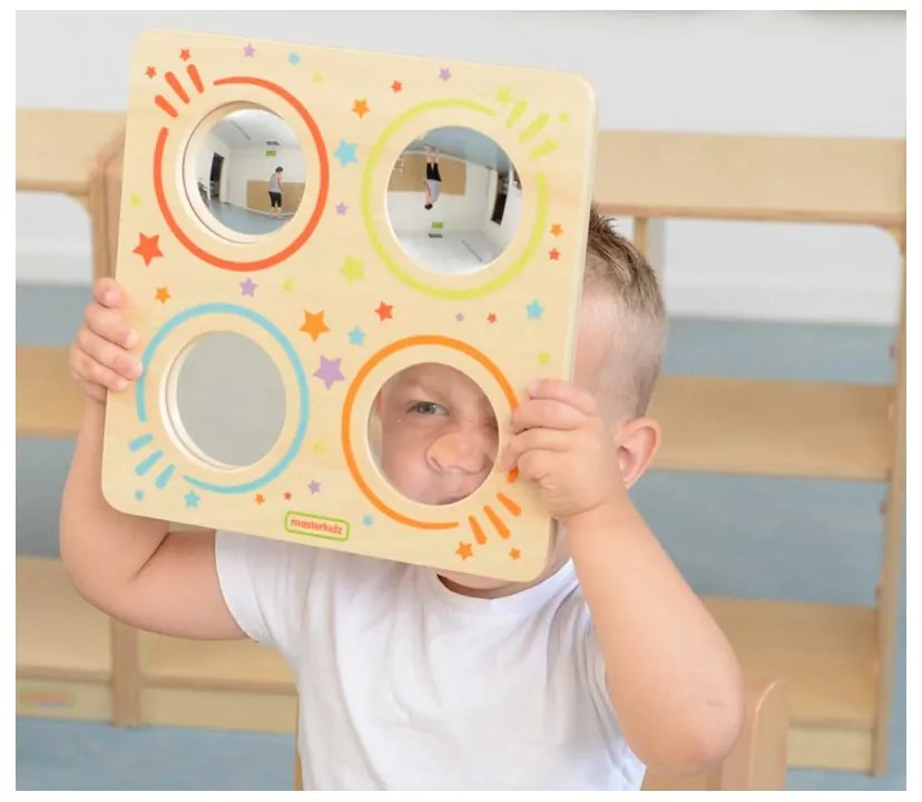 Masterkidz sensoryczna tablica lustra i soczewki zakrzywienia obrazu montessori