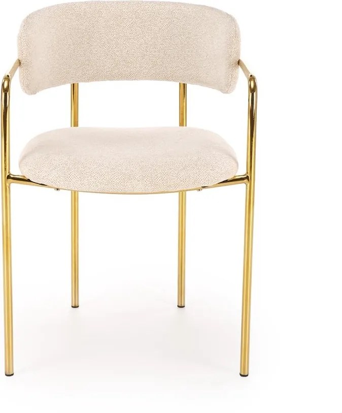 Krzesło na złotym stelażu K537 Halmar