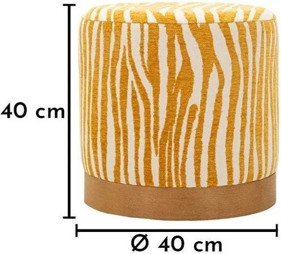 Musztardowy puf Savana – Mauro Ferretti